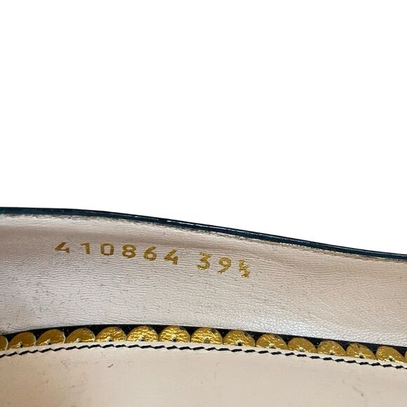 Gucci Vernice Pearl Arielle Mary Jane Pumps US 9.5 EU 39.5 Black Leather NEW - Picture 8 of 15